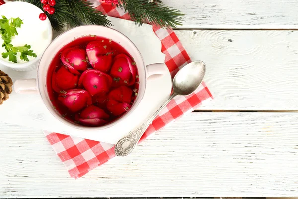 Borscht vermelho polonês tradicional — Fotografia de Stock