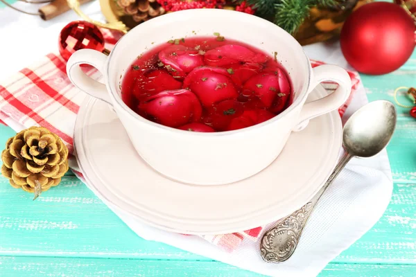 Borscht rojo pulido tradicional — Foto de Stock