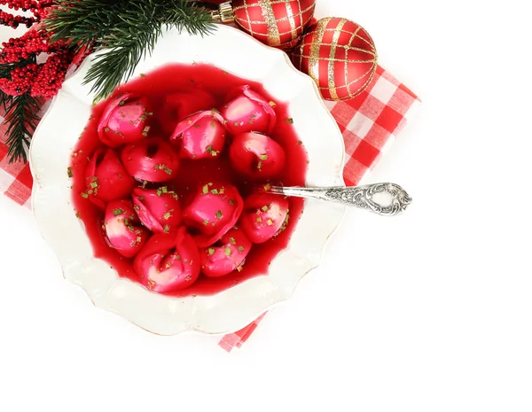 Borscht vermelho polonês tradicional — Fotografia de Stock