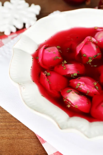 Borscht vermelho polonês tradicional — Fotografia de Stock