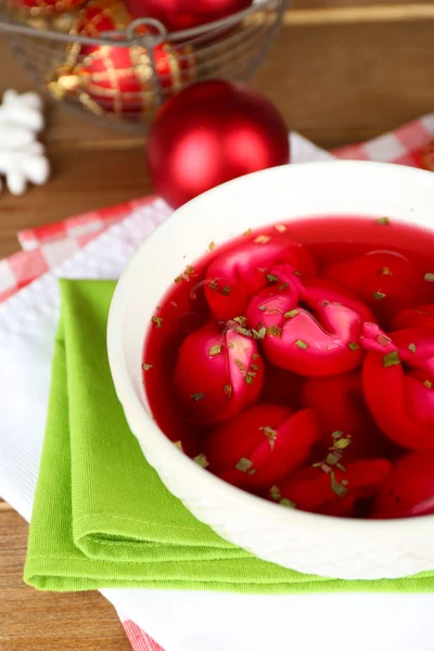 Tradizionale borscht rosso lucido — Foto Stock