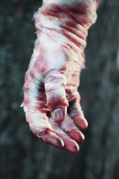 Hand of scary mummy — Stock Photo, Image