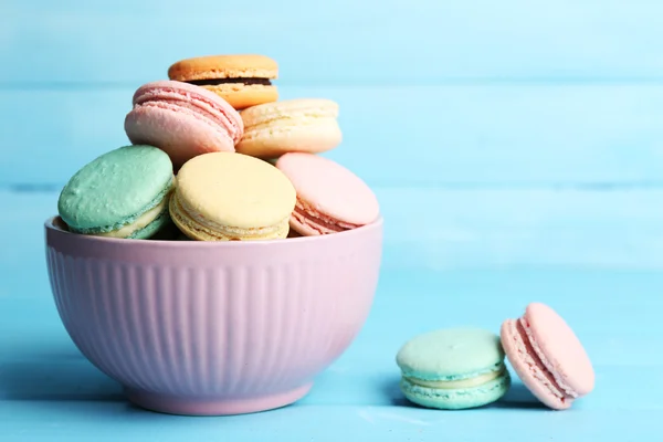 Delikatny kolorowy macaroons — Zdjęcie stockowe