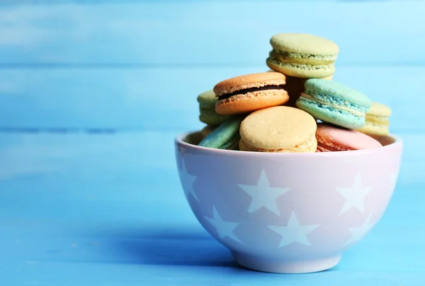 Delikatny kolorowy macaroons — Zdjęcie stockowe