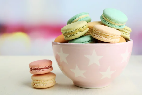 Delikatny kolorowy macaroons — Zdjęcie stockowe