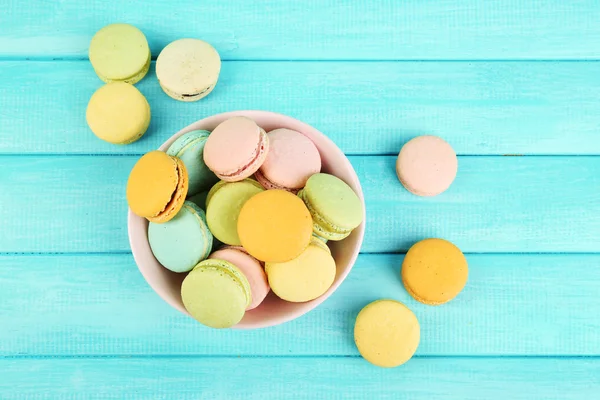 Delikatny kolorowy macaroons — Zdjęcie stockowe