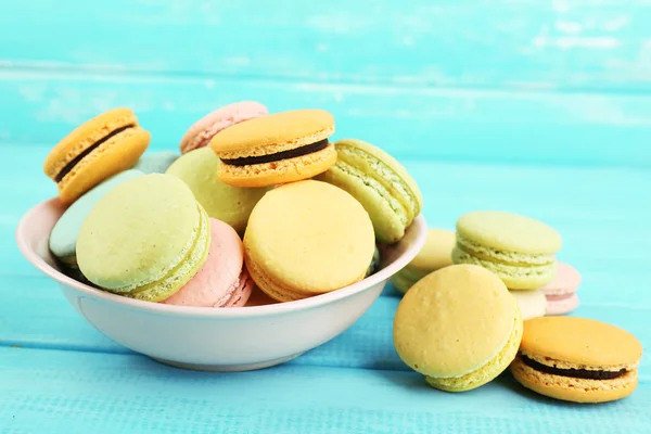 Delikatny kolorowy macaroons — Zdjęcie stockowe