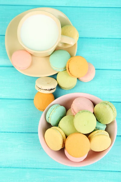 Delikatny kolorowy macaroons — Zdjęcie stockowe