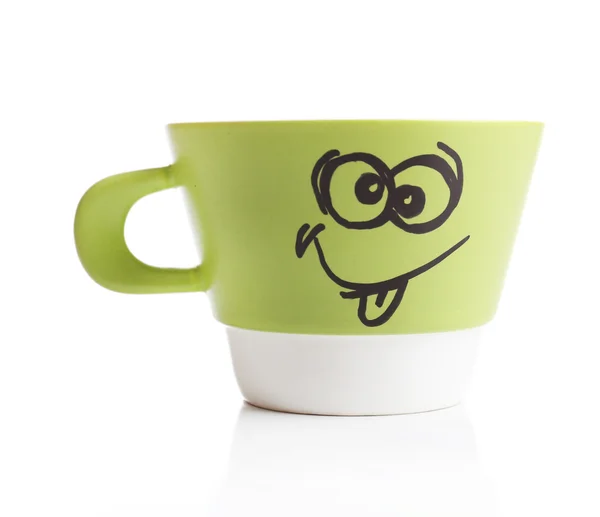 Taza emocional en blanco — Foto de Stock