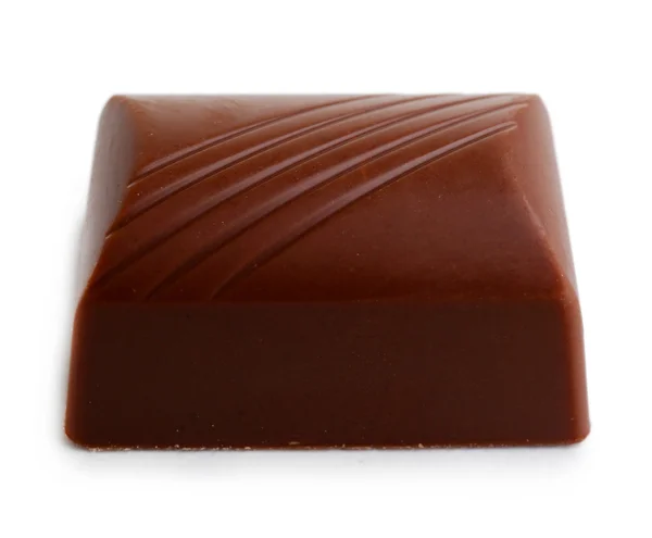 Delicioso caramelo de chocolate aislado en blanco — Foto de Stock