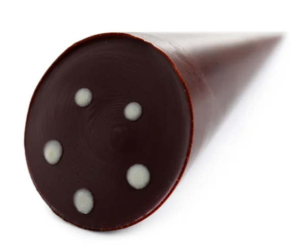 Delicioso caramelo de chocolate aislado en blanco — Foto de Stock