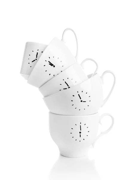 Coffee cups with time for break — Stock Photo, Image