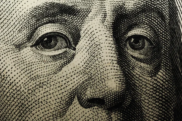 Cara de dólar close-up — Fotografia de Stock
