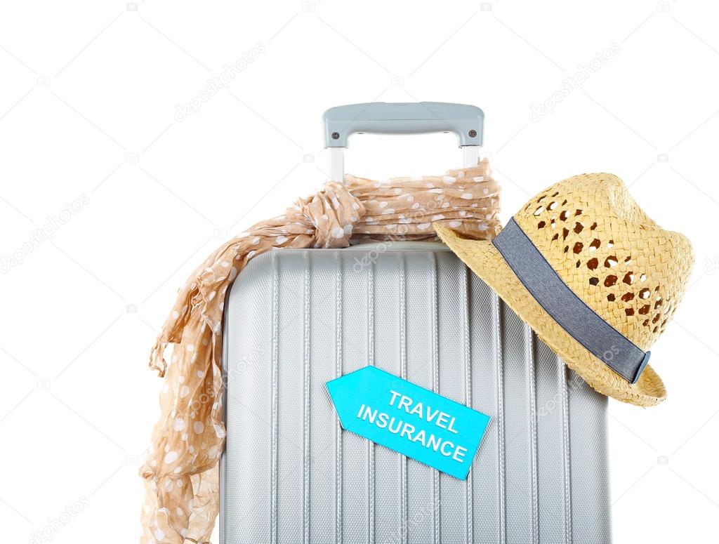 Travel suitcase and tourist stuff