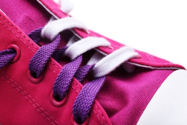 Ayakkabı bağı, yakın çekim bağlama işlemi 