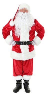 Noel Baba beyaz arka planda izole edilmiş