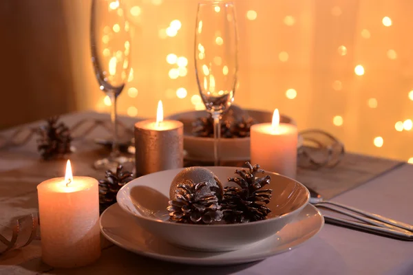 아름다운 크리스마스 식탁 — 스톡 사진
