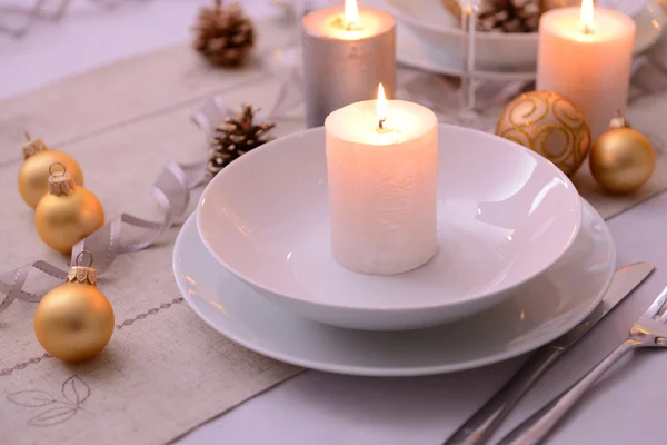 Beautiful Christmas table setting — Stock Photo, Image