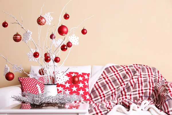 Accogliente casa di Natale interno — Foto Stock