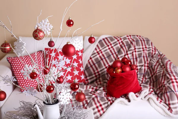 Confortable intérieur de la maison de Noël — Photo