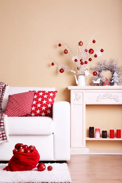 居心地の良いクリスマスのホーム インテリア — ストック写真