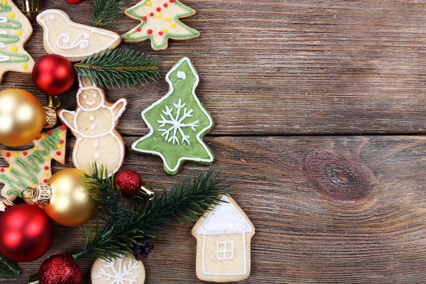 Pepparkakor cookies och Juldekoration — Stockfoto