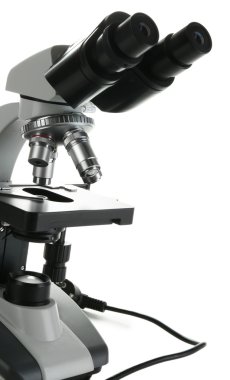 beyaz izole mikroskobu