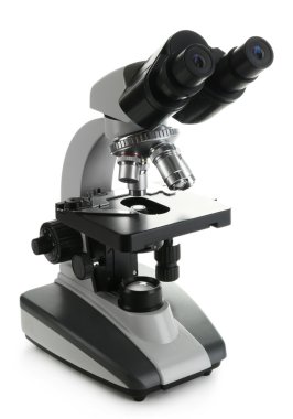 beyaz izole mikroskobu