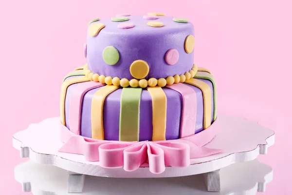 Delicious birthday cake — Stock Photo, Image