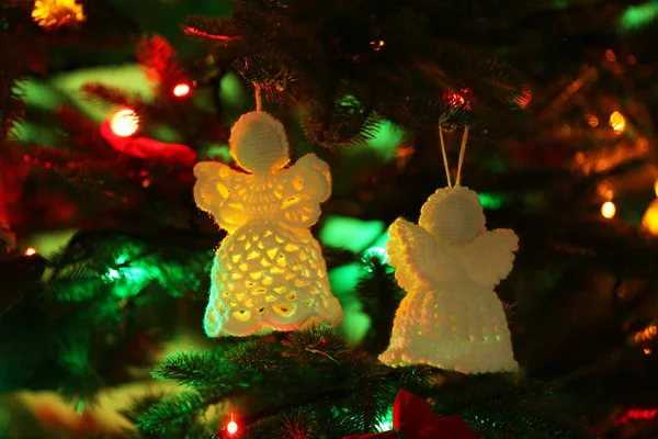 Knitted Christmas angels — Stock Photo, Image