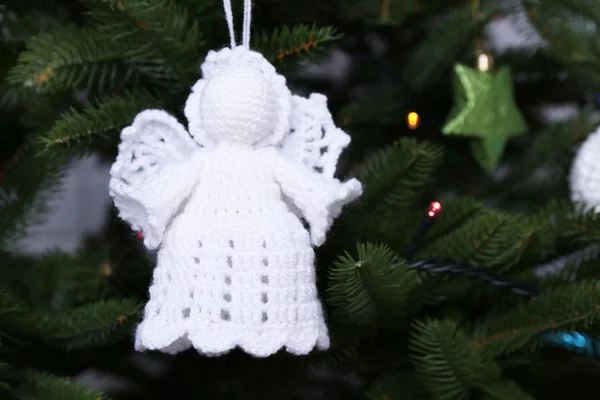 Knitted Christmas angels — Stock Photo, Image