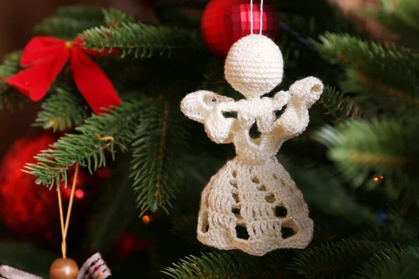 Knitted Christmas angels — Stock Photo, Image