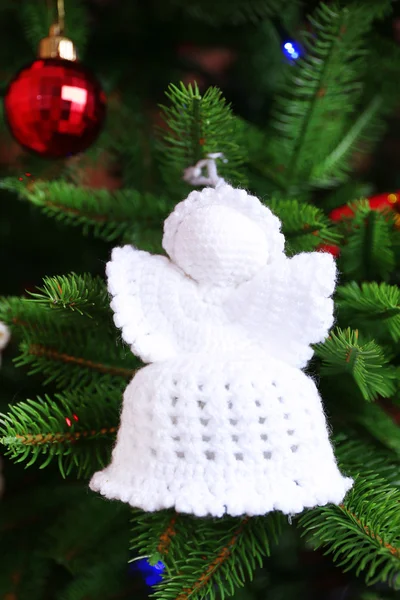 Knitted Christmas angels — Stock Photo, Image