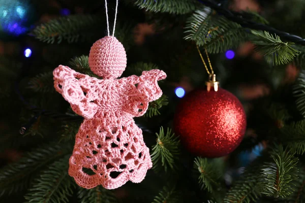 Angeli di Natale lavorati a maglia — Foto Stock