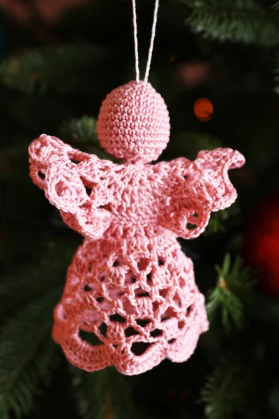 Knitted Christmas angels — Stock Photo, Image