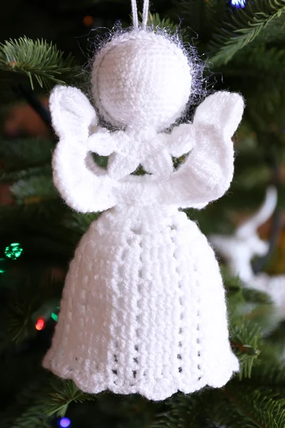 Knitted Christmas angels — Stock Photo, Image