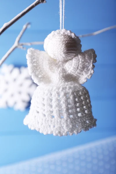 Knitted Christmas angel — Stock Photo, Image