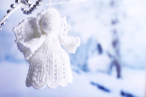 Knitted Christmas angel — Stock Photo, Image