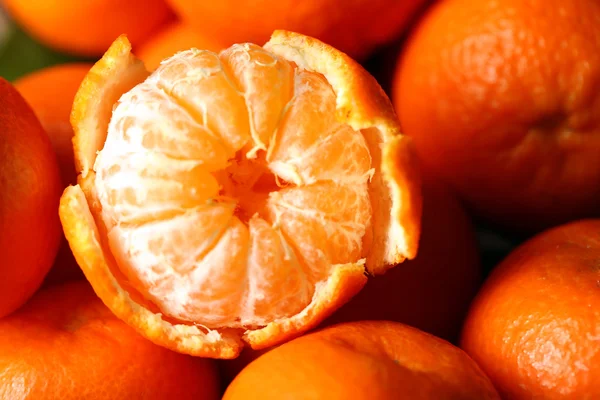 Fundo de tangerinas maduras frescas — Fotografia de Stock