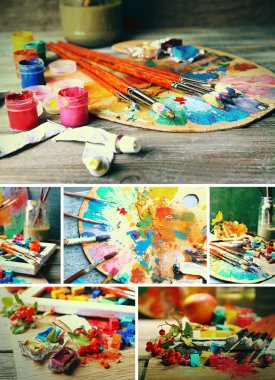 Profesyonel sanat malzemeleri kolaj