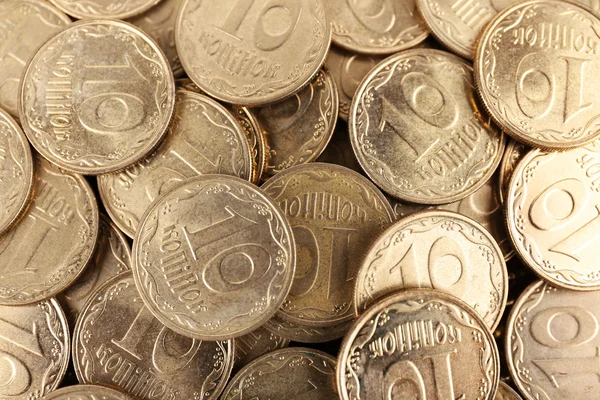 Monete ucraine, macrovista — Foto Stock