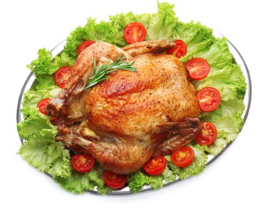 Festival akşam yemeği için pişmiş tavuk