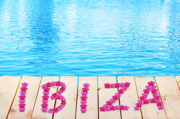 Ibiza vacation holidays background. — Stock Photo, Image
