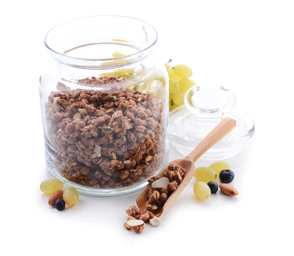 Tahıl gevreği beyaz üzerine izole