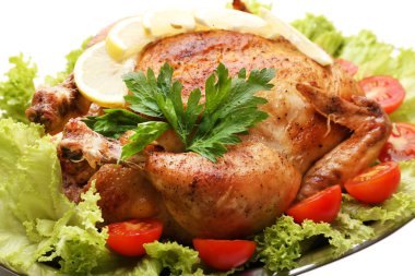 Festival akşam yemeği için pişmiş tavuk