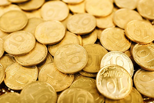 Ukrainian coins, macro view — Stock Photo, Image