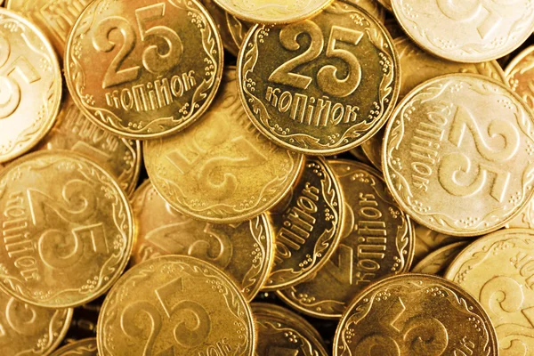 Украинские монеты, макровид — стоковое фото