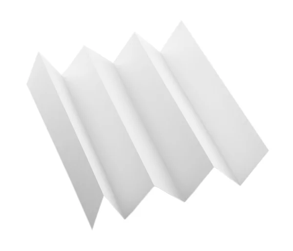 Feuille de papier isolée sur blanc — Photo
