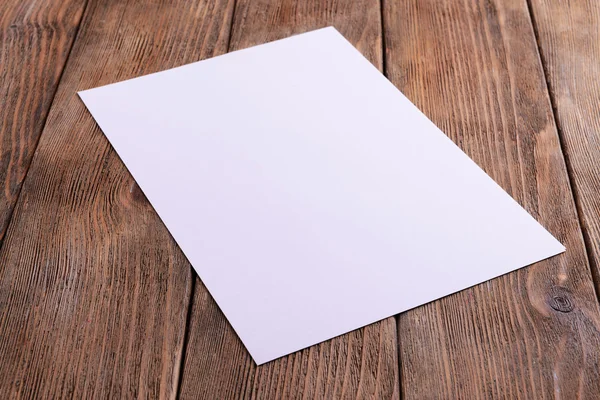 Paper sheet on table close-up — Stock Photo, Image