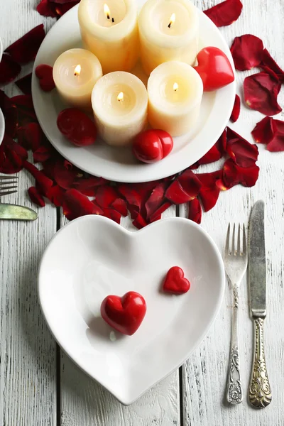 Tabla de ajuste del Día de San Valentín —  Fotos de Stock